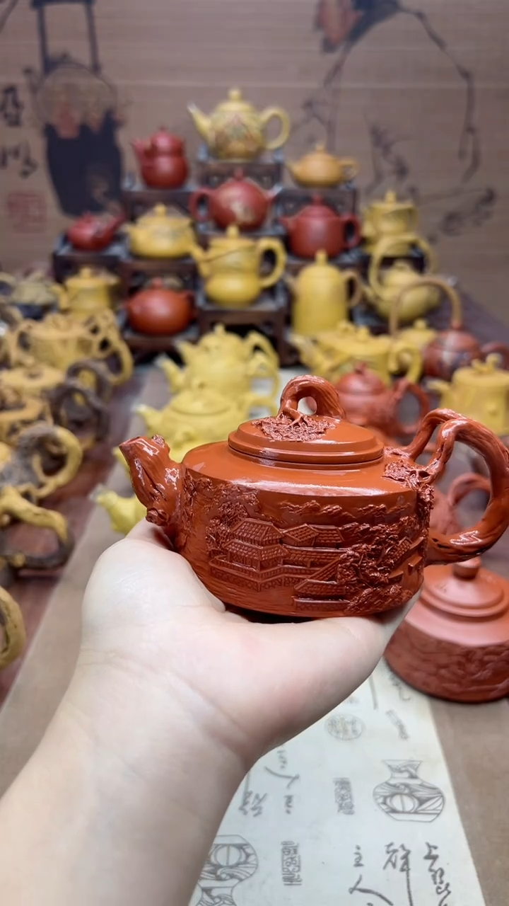 【闪购商品】紫砂壶山水人家德钟壶