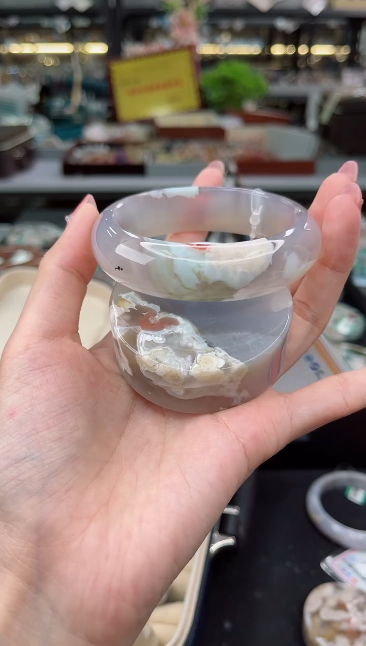 【闪购商品】石英质玉手镯未镶嵌60圈口（赠品镯心）602