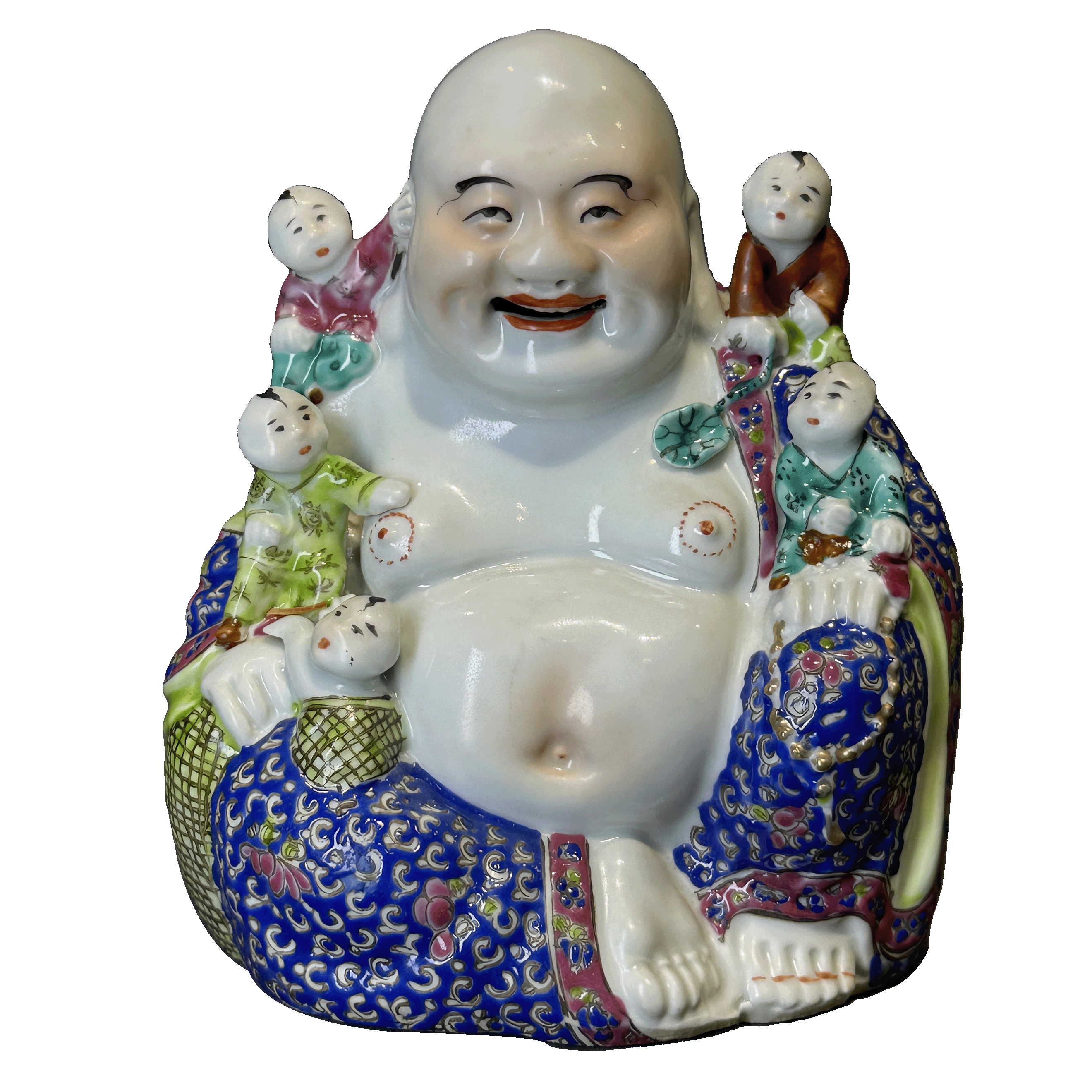 25028728t粉彩弥勒瓷塑