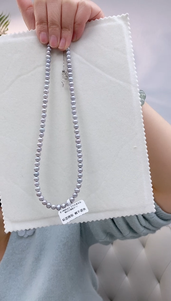 【闪购商品】淡水珍珠项链银S925镶嵌gp151