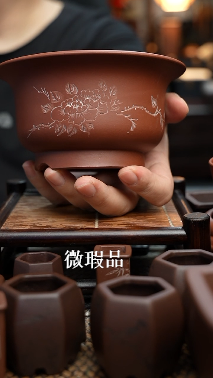 紫砂花盆長木軒精品紫砂