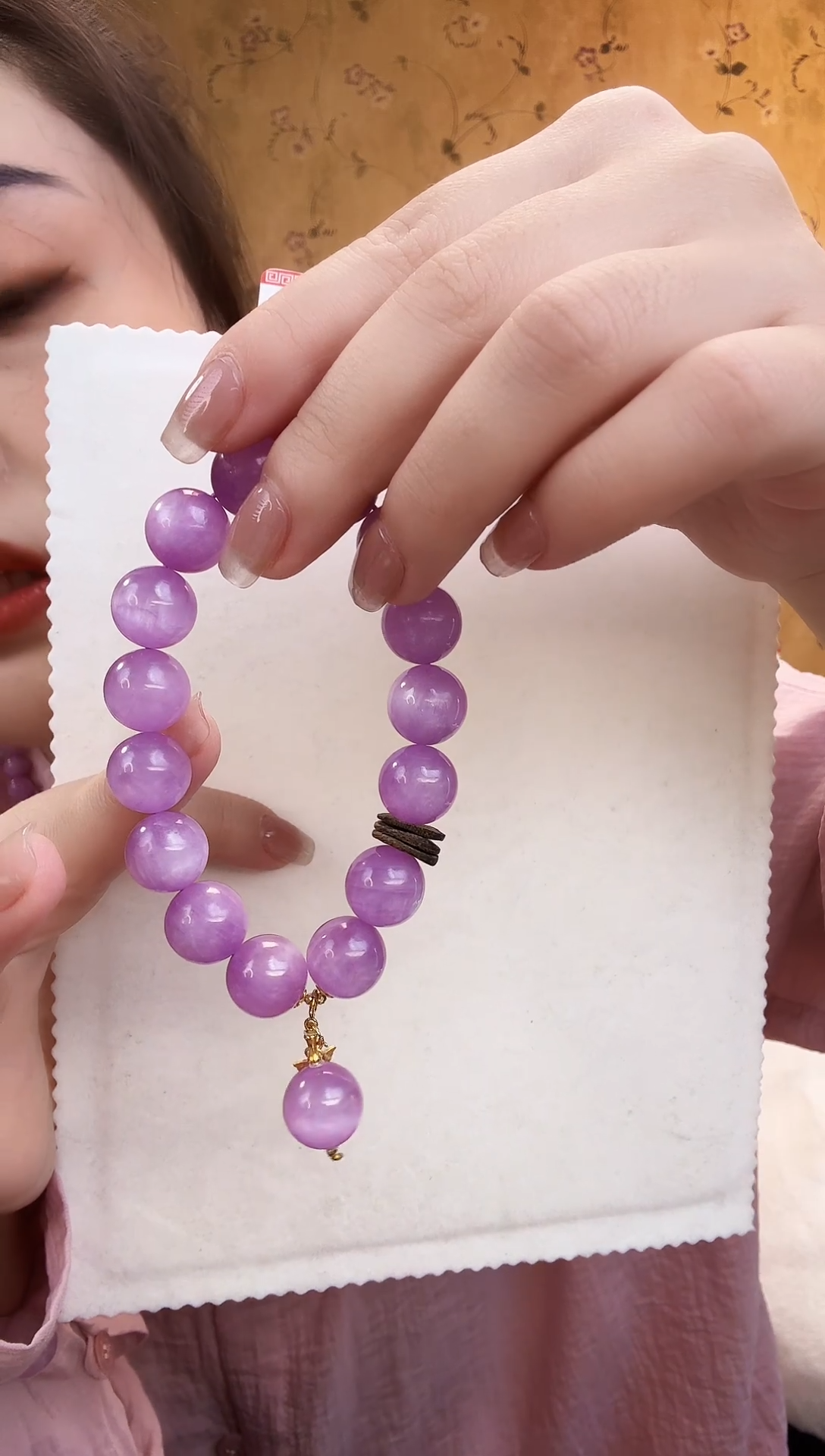 【闪购商品】锂辉石手串未镶嵌紫锂辉手串1075约13M