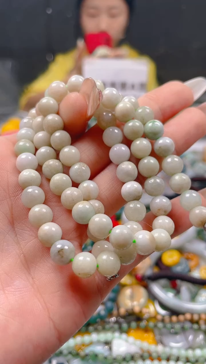 【闪购商品】翡翠颈饰未镶嵌7-8MM/Y/翡翠A货一图一物