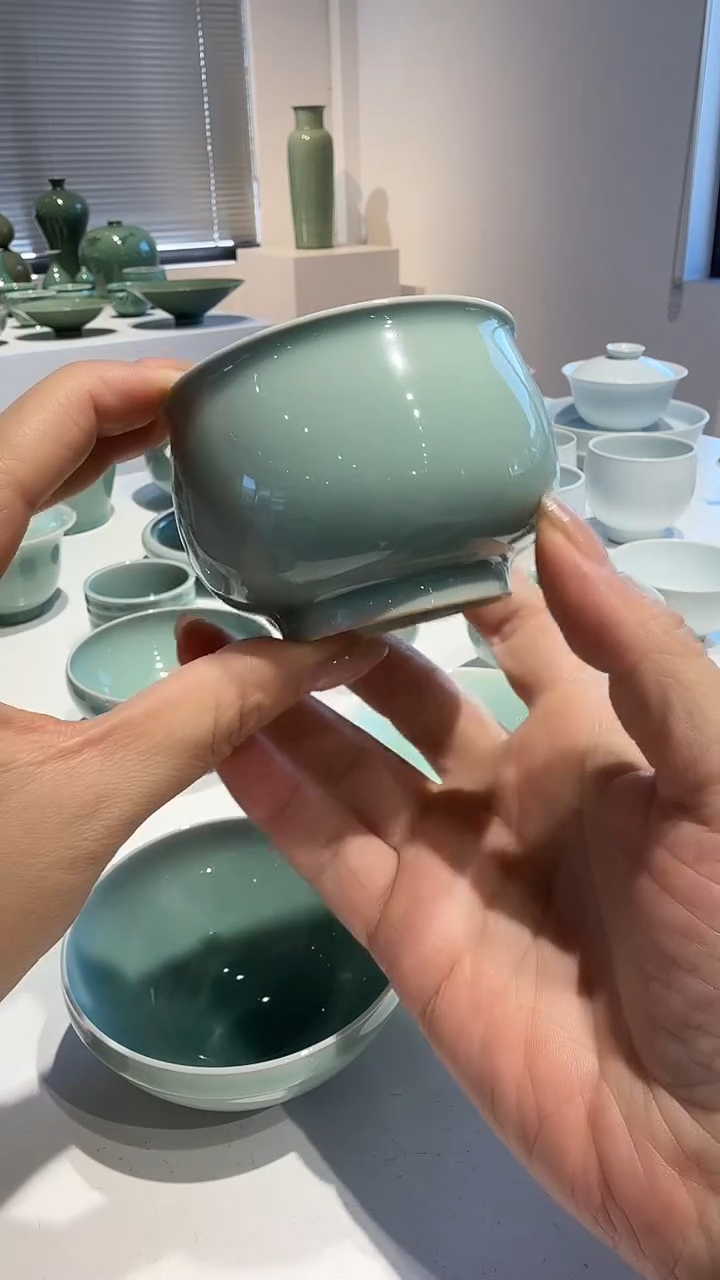 青瓷手工茶器包邮