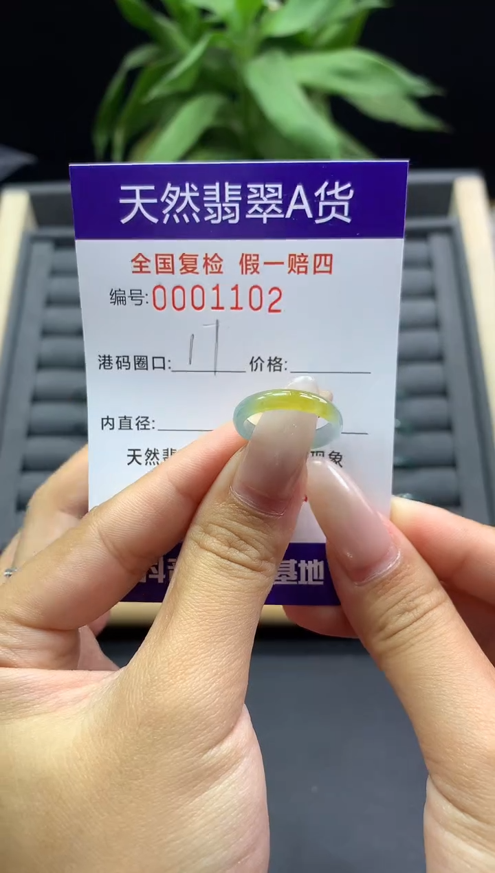 未镶嵌戒指翡翠天然  1102