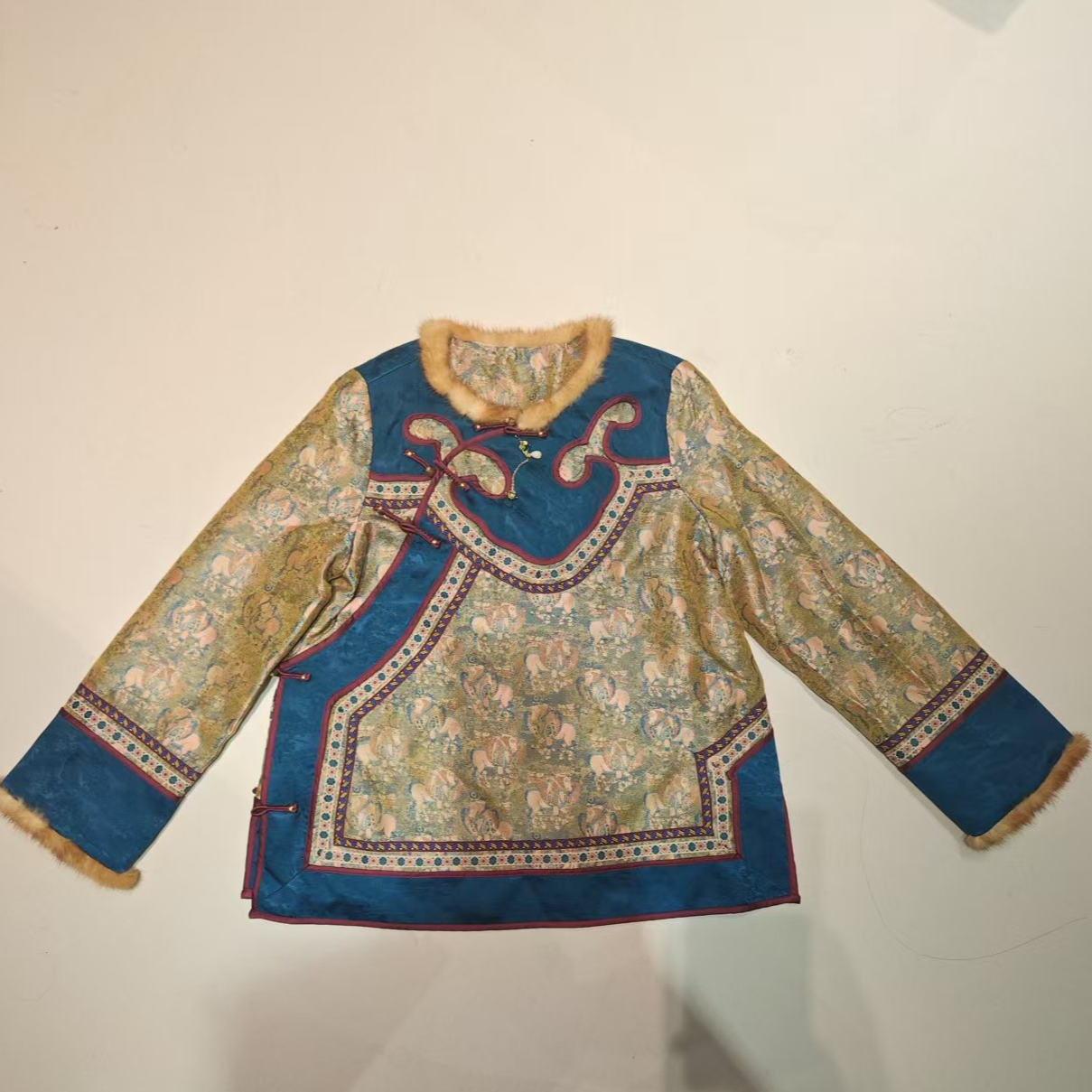 8058-1#新中式新款保暖不褪色冬厚款国风提花太太服