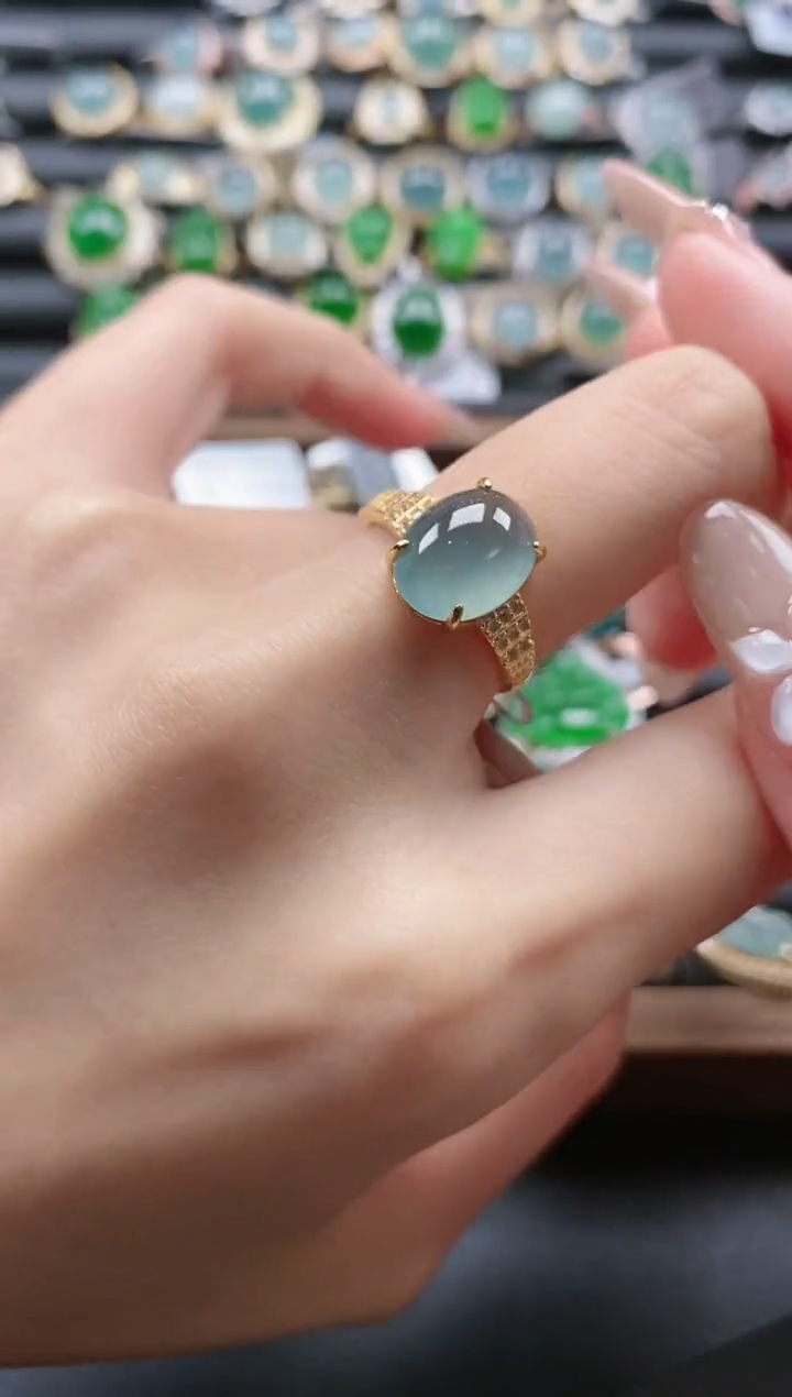 【闪购商品】翡翠戒指银S925镶嵌51511