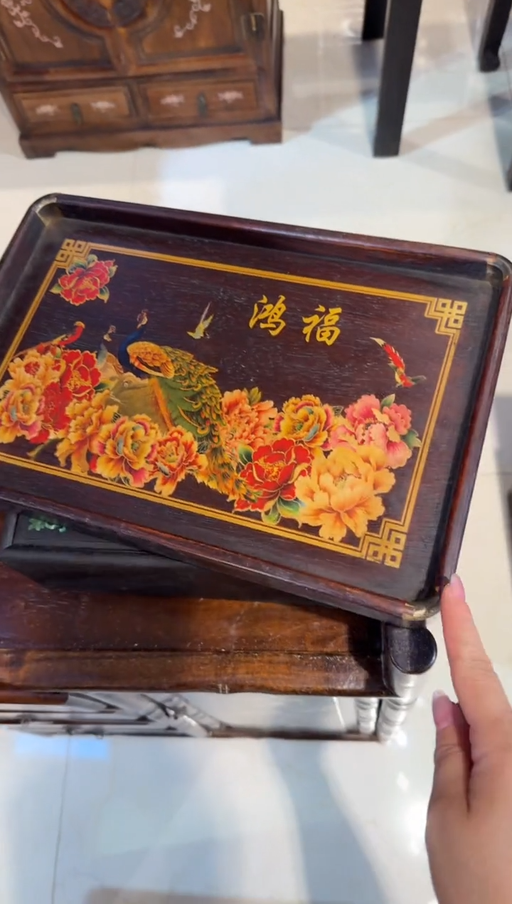 木木头款鸿福铜角长盘128.8888