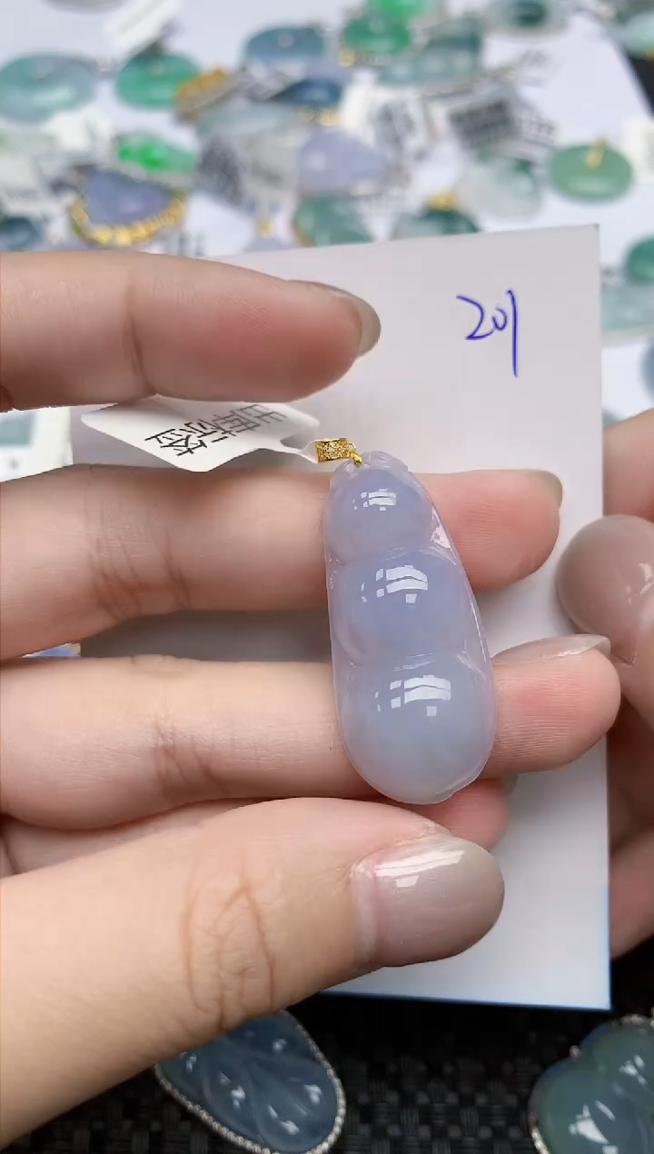 【闪购商品】翡翠颈饰18K金镶嵌天然翡翠A货