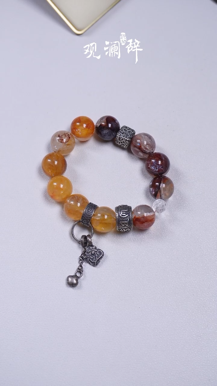 【闪购商品】水晶锦鲤胶花银S925镶嵌手链