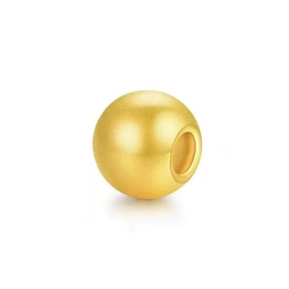 【权心权意】黄金足金999  卡5MM金珠