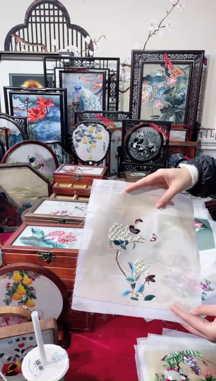 织绣精品苏绣手工刺绣，绣片7