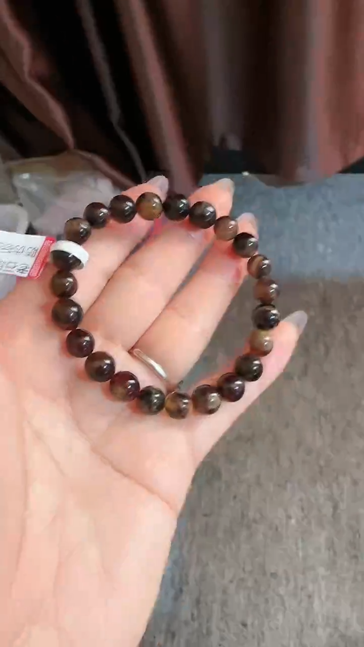 【闪购商品】琥珀手链未镶嵌规格8溶洞蜜手串#79