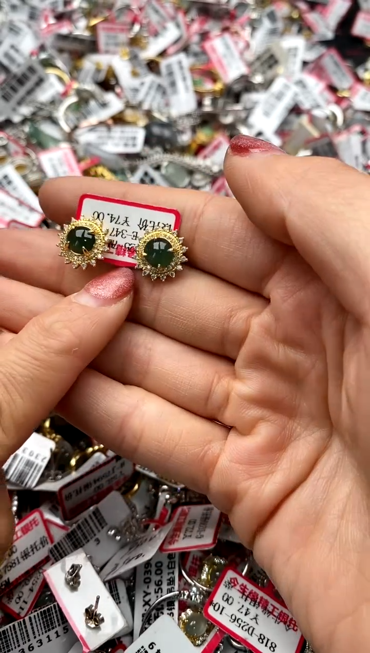 【闪购商品】翡翠戒指银S925镶嵌44444444    4