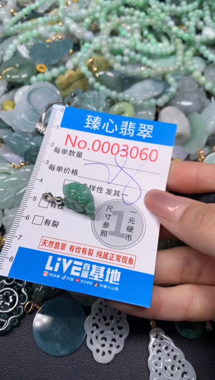 【闪购商品】翡翠颈饰未镶嵌含绳0003060