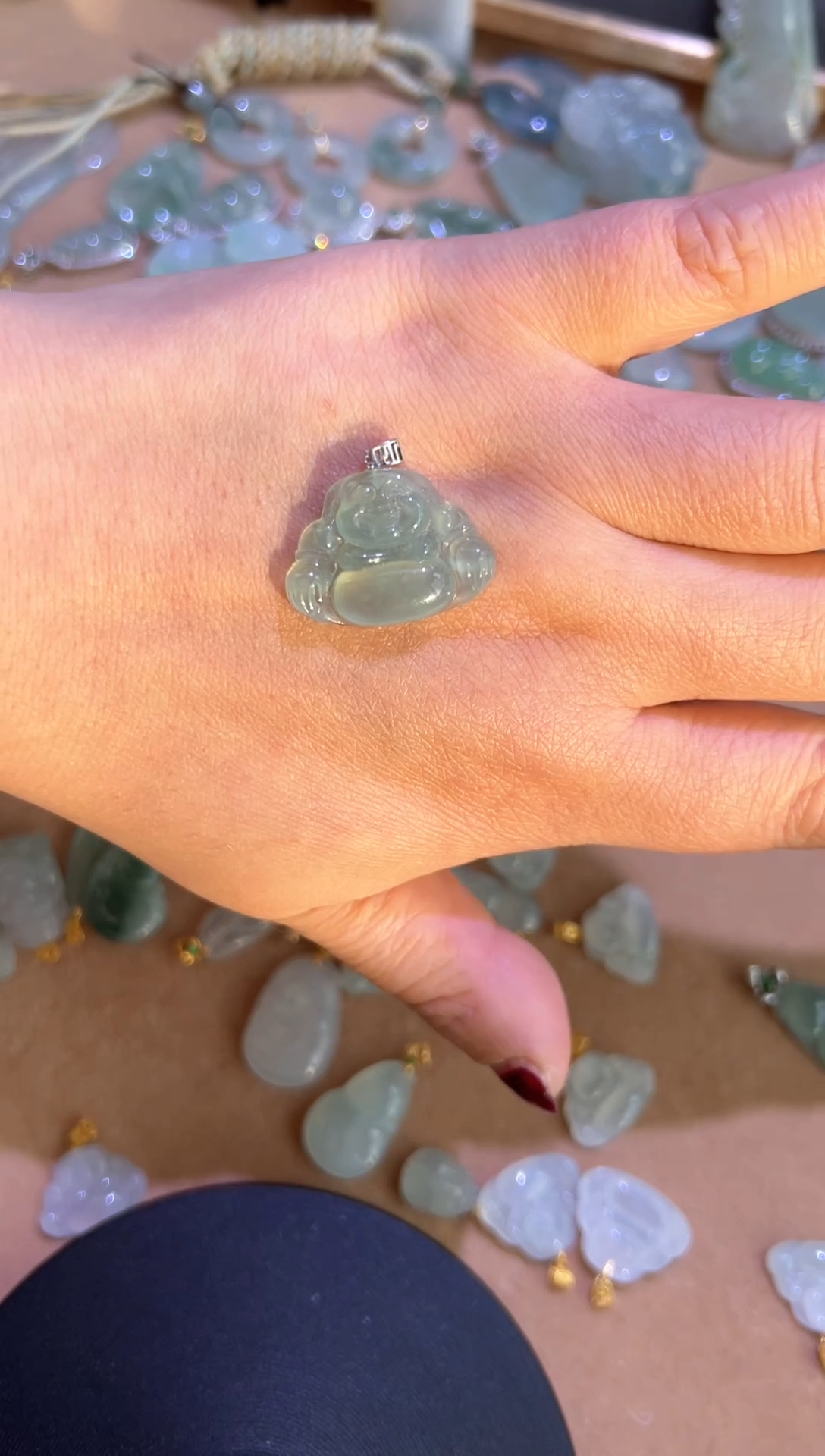 【闪购商品】翡翠颈饰18K金镶嵌佛公