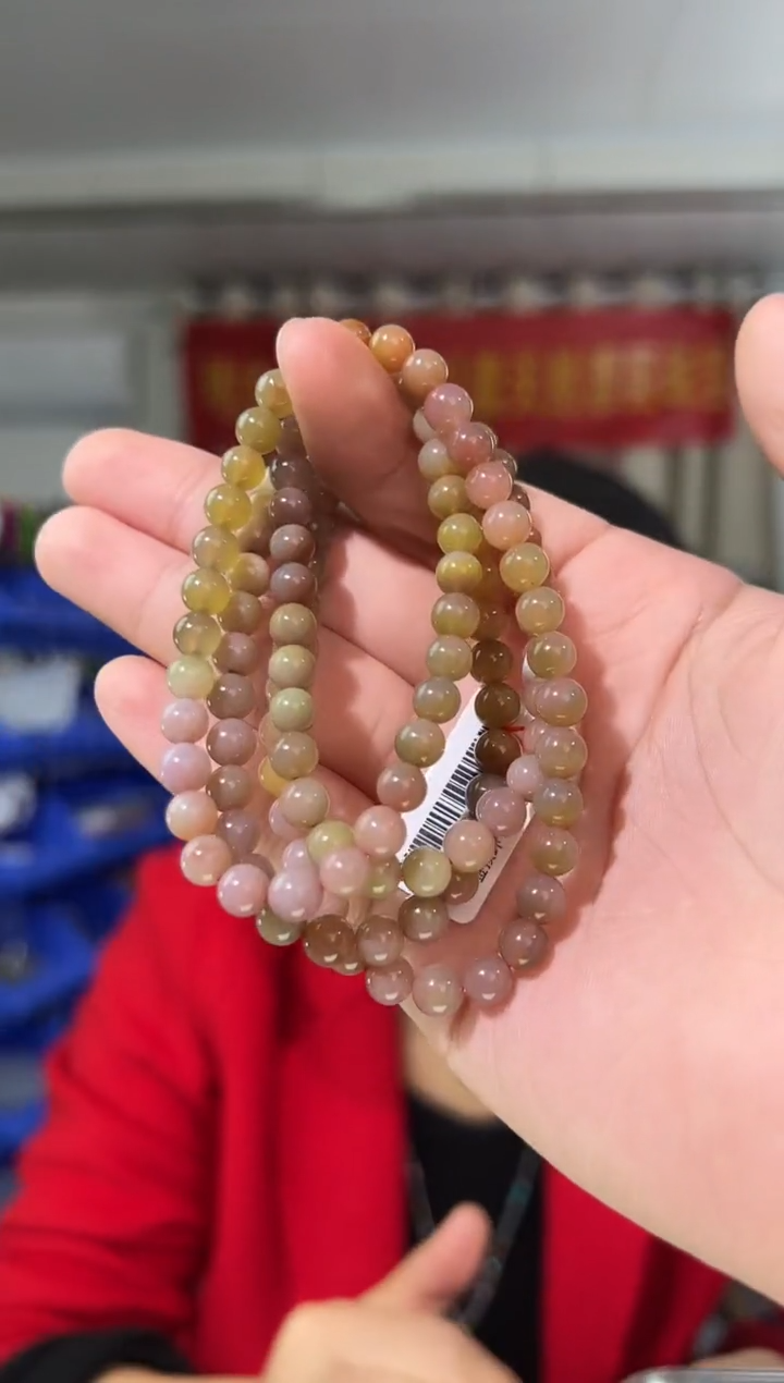【闪购商品】玛瑙/玉髓手串未镶嵌6mm盐源玛瑙手串4圈
