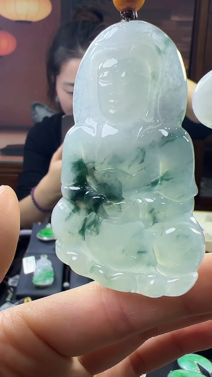 未镶嵌挂件翡翠观音