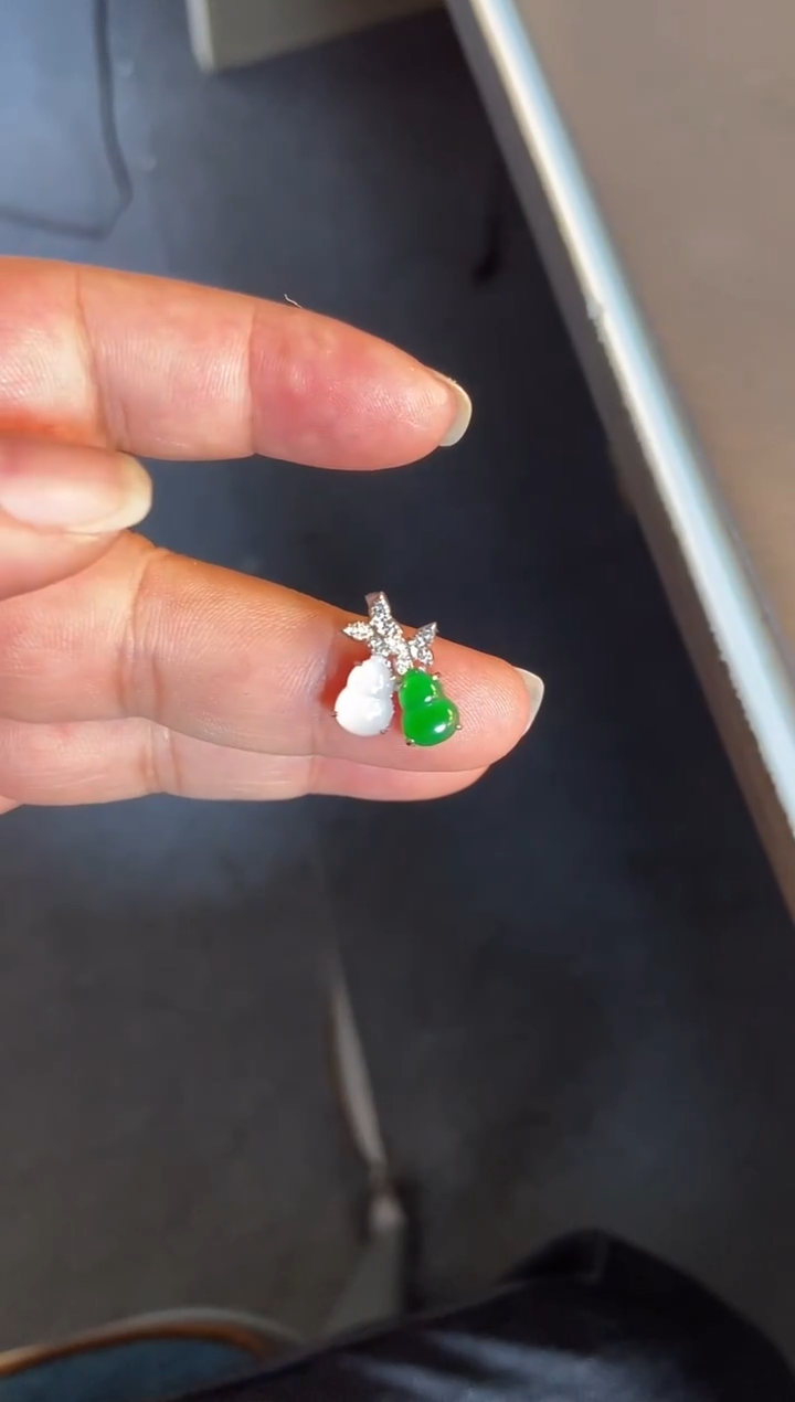吊坠(不含链)银S925镶嵌翡翠1