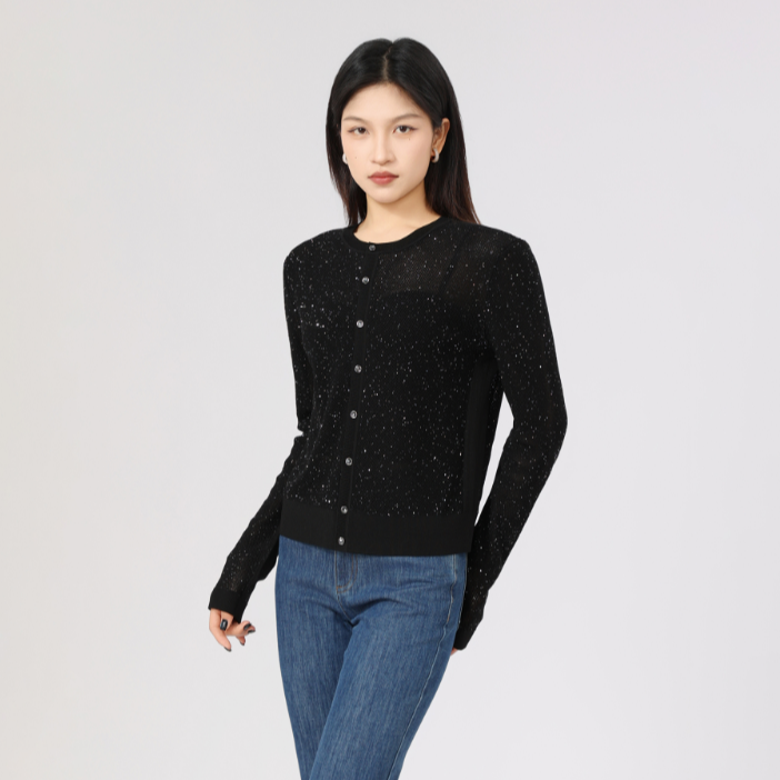 AMASS /阿玛施新款春季时尚亮片开衫外套548003