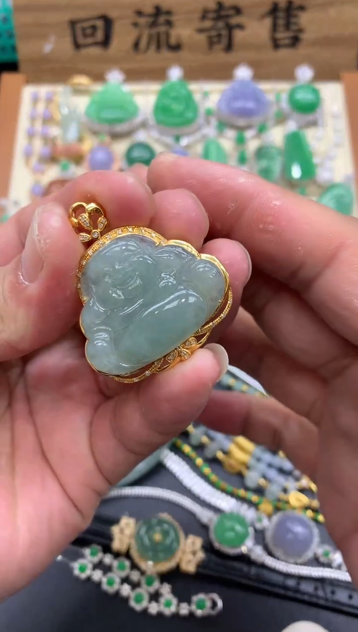 【闪购商品】翡翠颈饰18K金镶嵌250-中国好珍宝