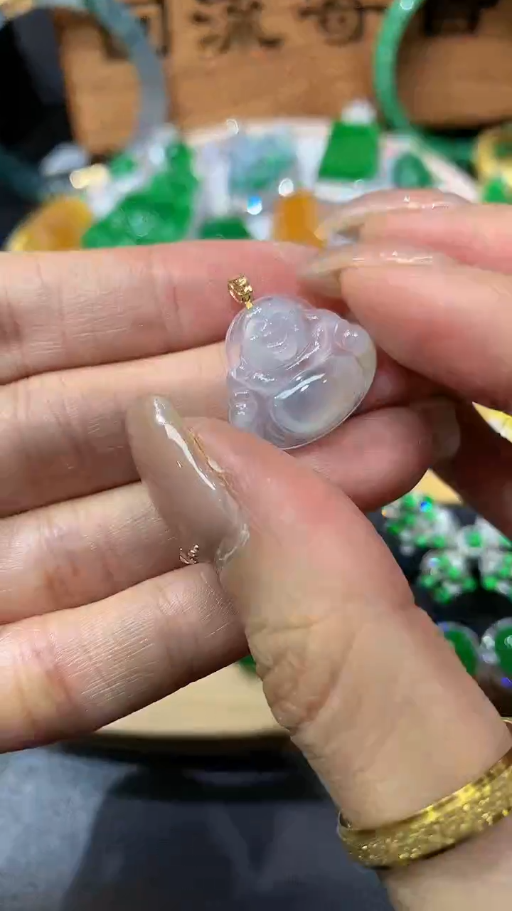 【闪购商品】翡翠颈饰18K金镶嵌团购