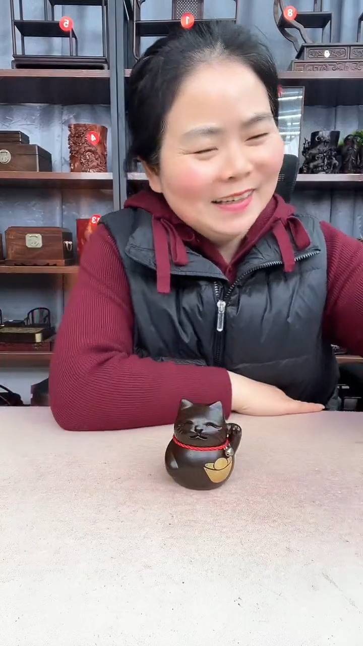 【闪购商品】乌木类端景台1496小李子红木工艺品