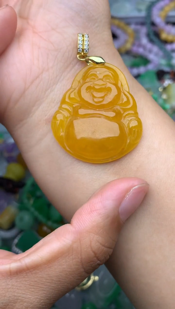 颈饰未镶嵌翡翠天然缅甸翡翠吊坠