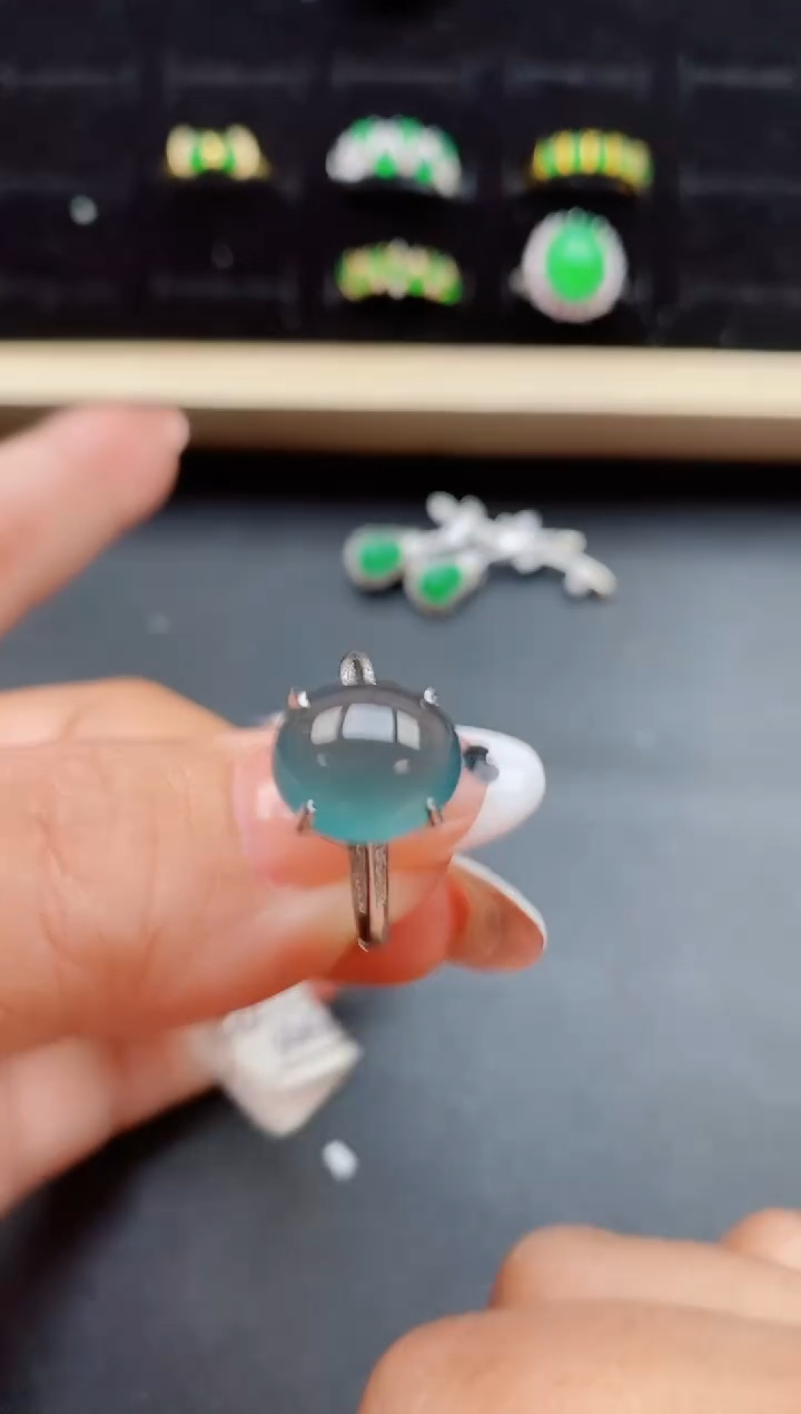 【闪购商品】翡翠戒指银S925镶嵌321321