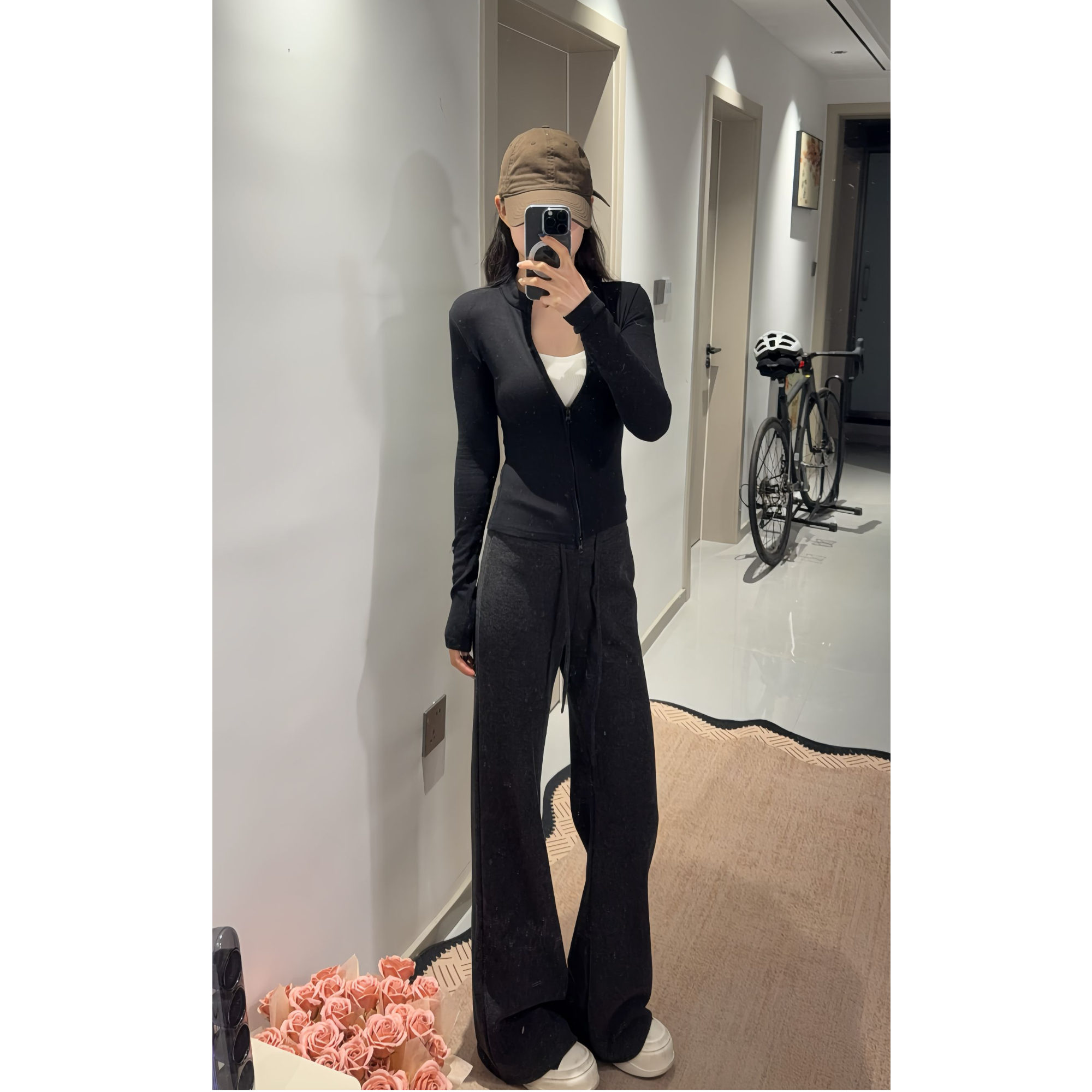 【升级2.0/超模微喇裤】 lu系升级2.0版超模裤磨毛加绒显瘦休闲裤