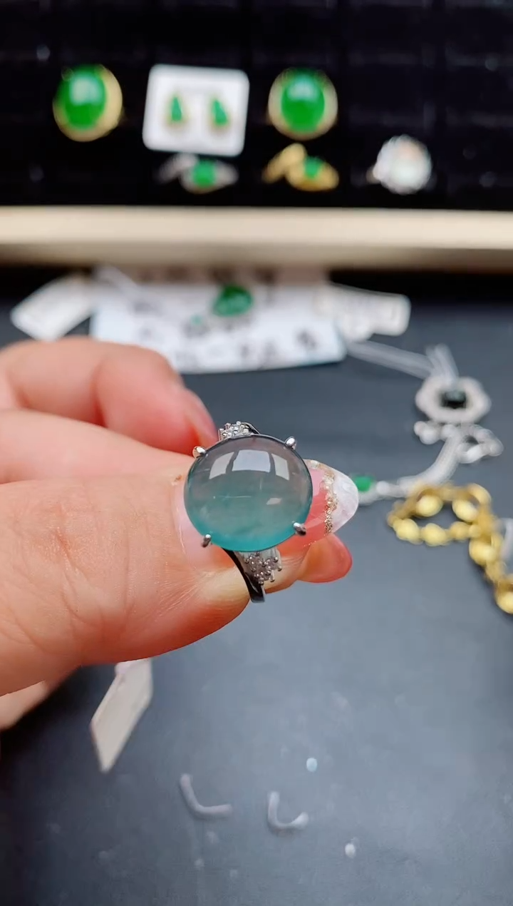 【闪购商品】翡翠戒指银S925镶嵌2112