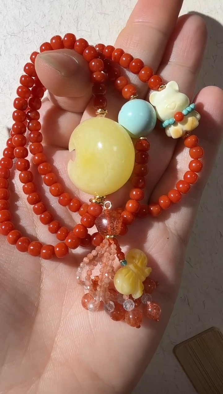 【闪购商品】蜜蜡手链未镶嵌蜜蜡月亮手链