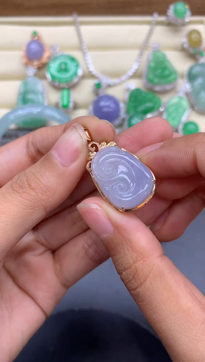 【闪购商品】翡翠颈饰18K金镶嵌48-中国好珍宝