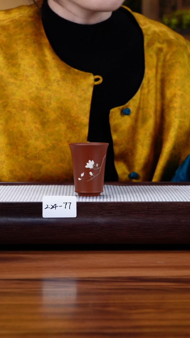 【闪购商品】紫砂茶壶2.24-77朱泥 泥绘主人杯