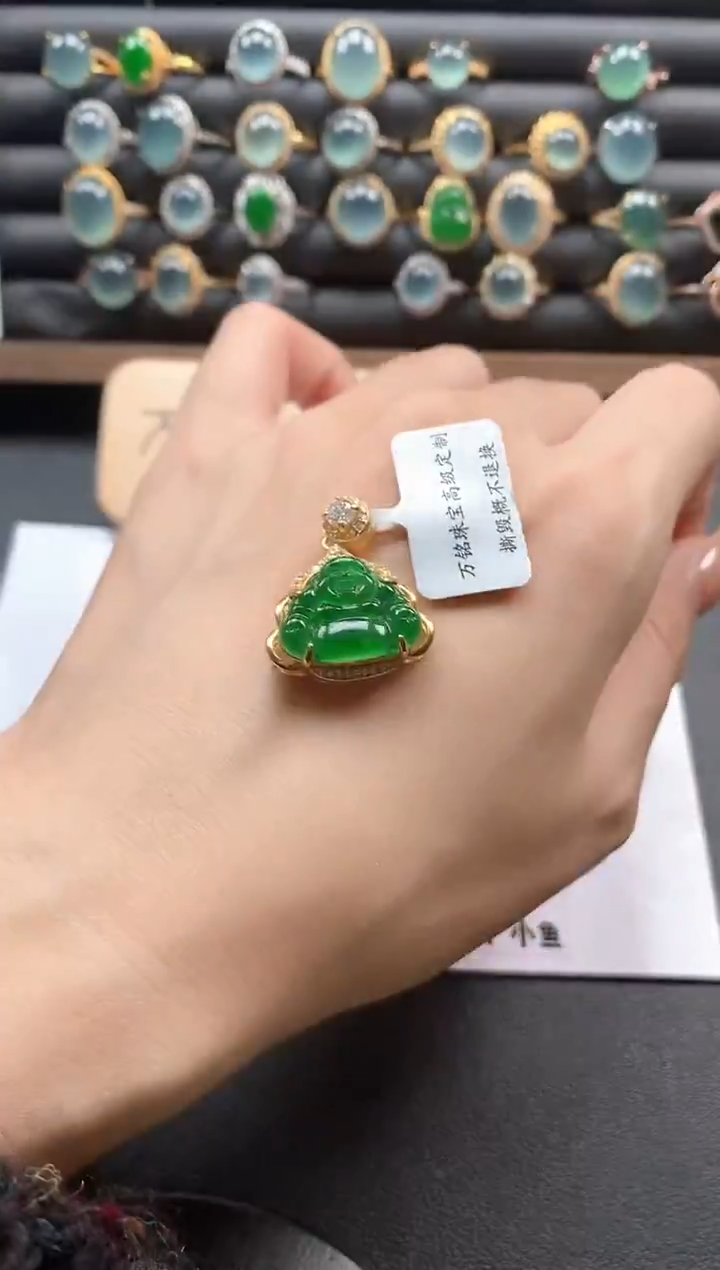 银S925镶嵌戒指翡翠51511