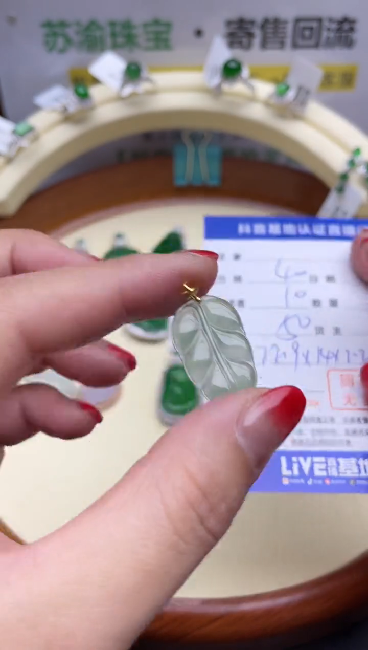 【闪购商品】翡翠颈饰18K金镶嵌回流寄售，不退不换