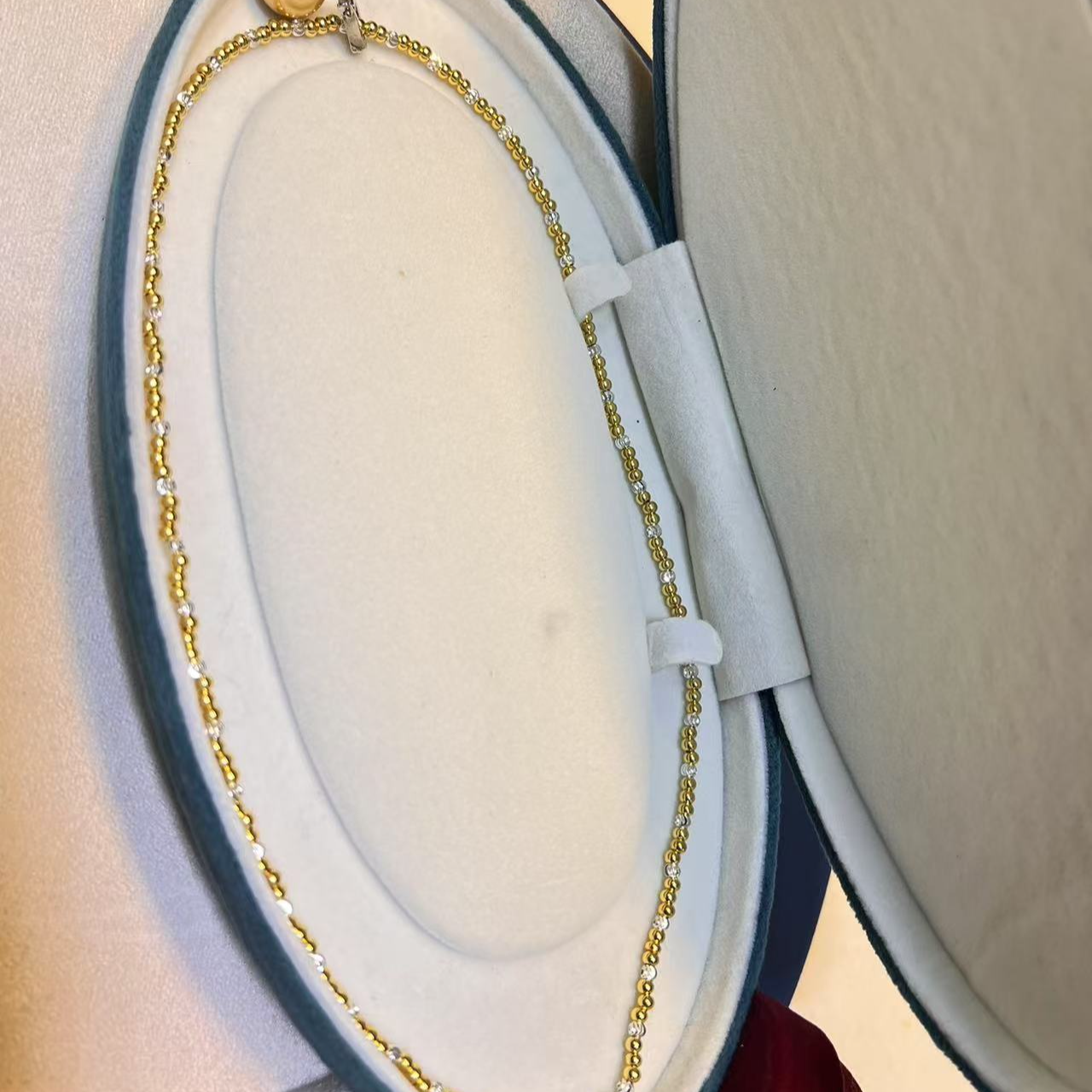 天然深海手工气质母贝珠项链简约彩色L-05