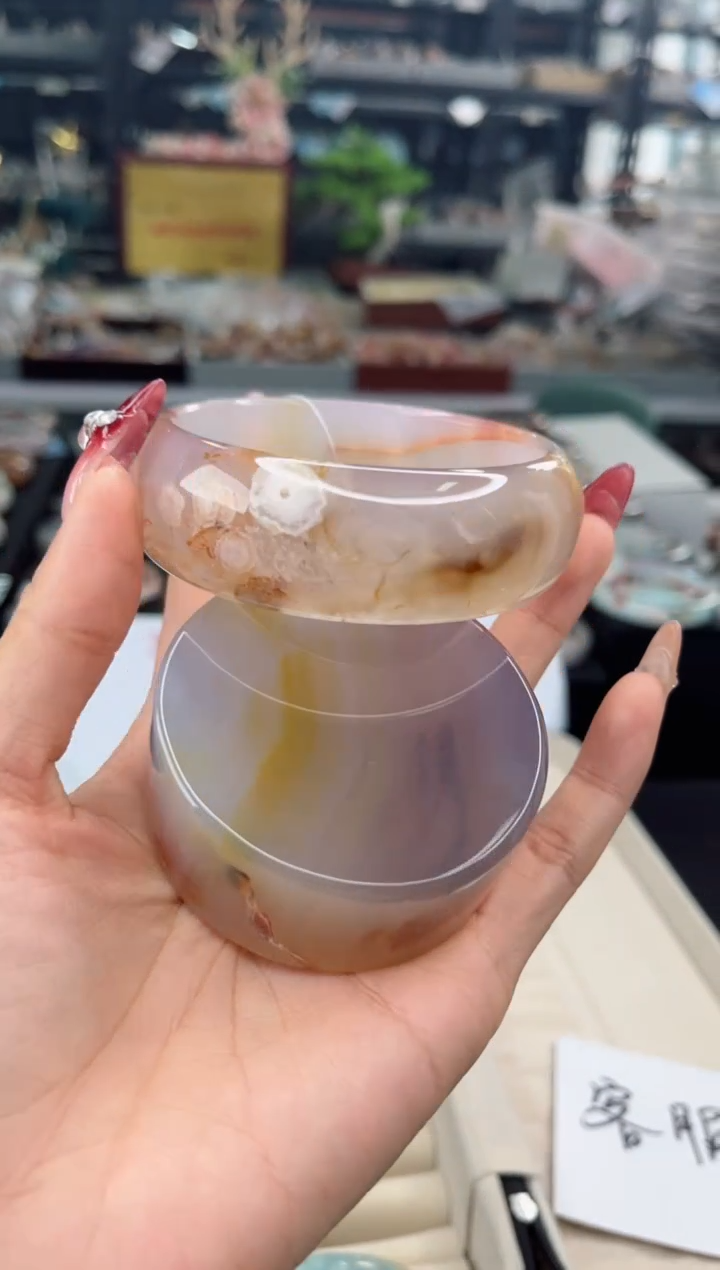 【闪购商品】石英质玉手镯未镶嵌63圈口（赠品镯心）612345