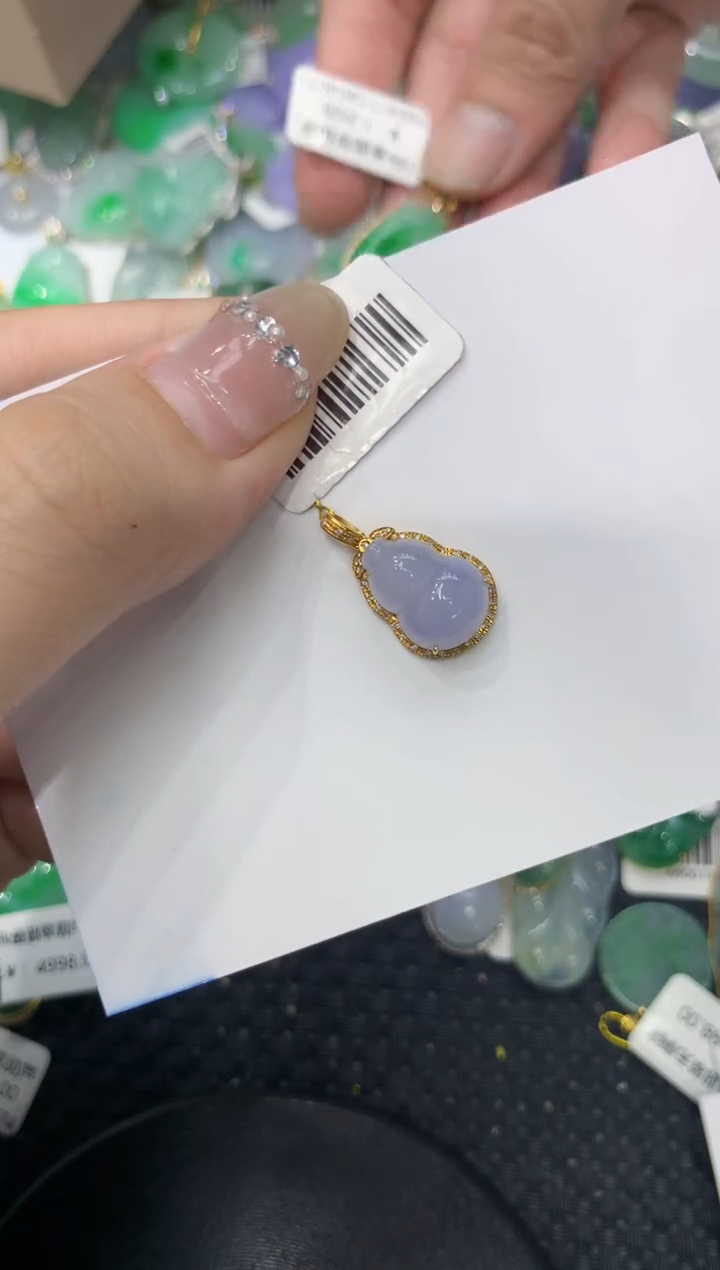 【闪购商品】翡翠颈饰18K金镶嵌222222222