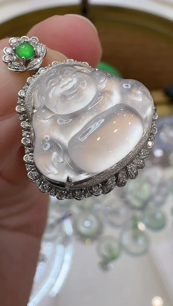 【闪购商品】翡翠吊坠(不含链)18K金镶嵌多样性团购发一件