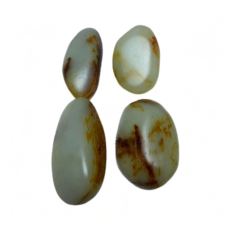 和田玉吊坠原石冰透挂件聚红沁自然白色多规格喜欢下单多样性发货