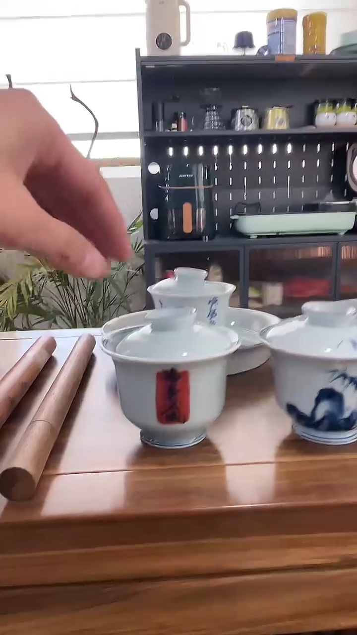 手绘完事必成盖碗，直播间福利