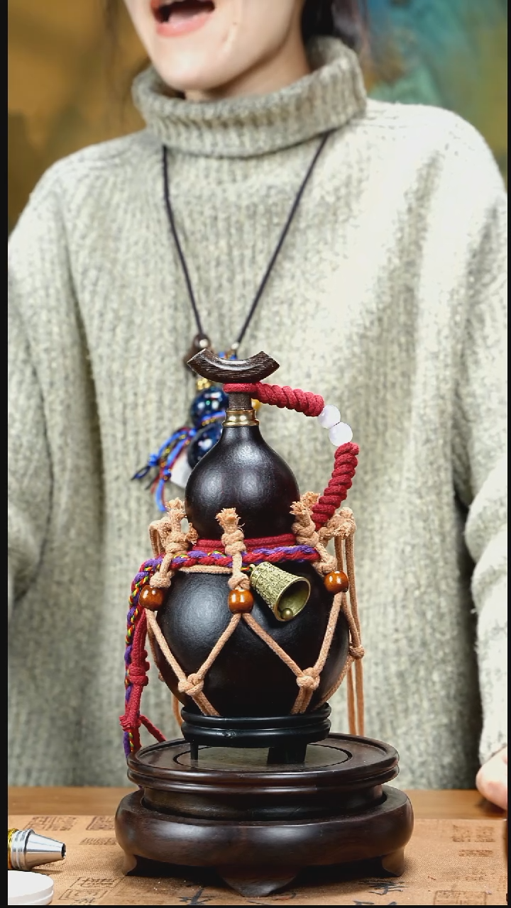 XE103网兜款大漆酒葫芦（现货现发）