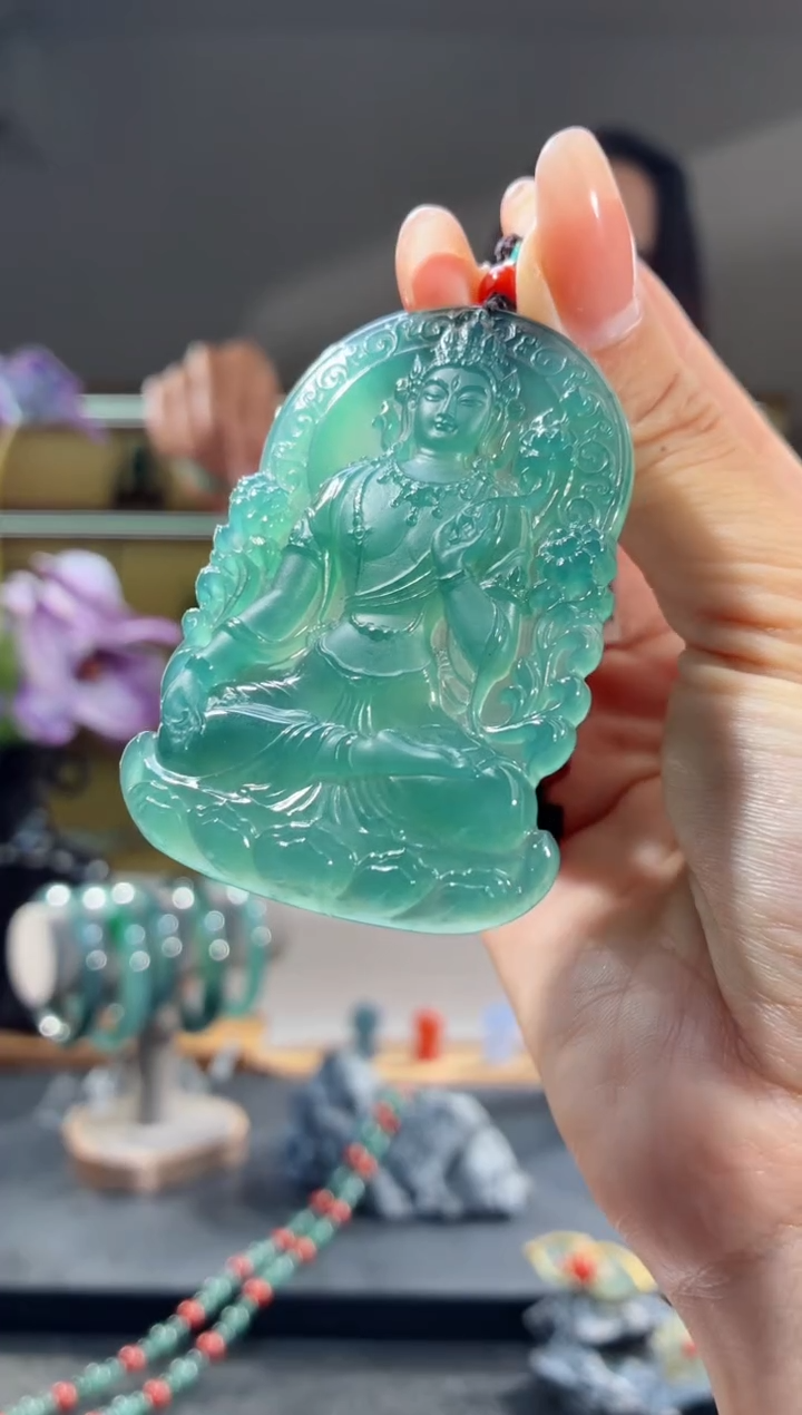 吊坠(不含链)未镶嵌翡翠度母