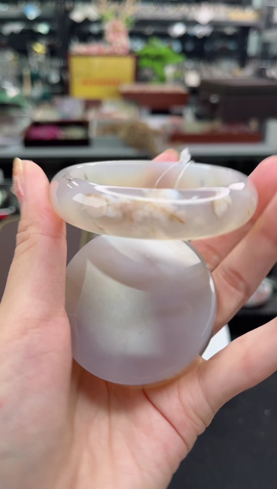 【闪购商品】石英质玉手镯未镶嵌56圈口（赠品镯心）3570106