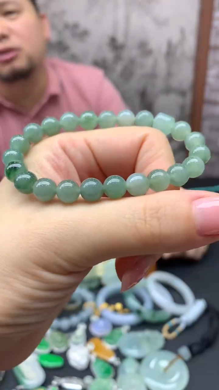 【闪购商品】翡翠手串未镶嵌18-天然翡翠