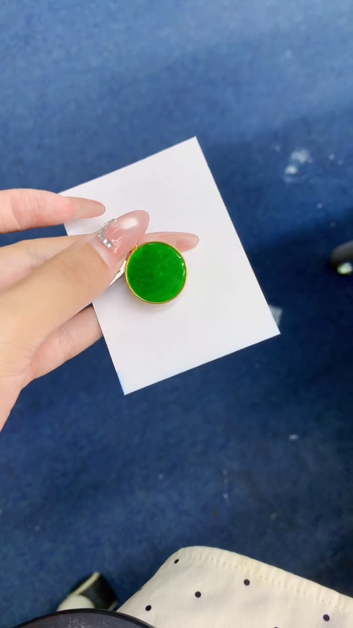 翡翠银S925镶嵌吊坠(不含链)1