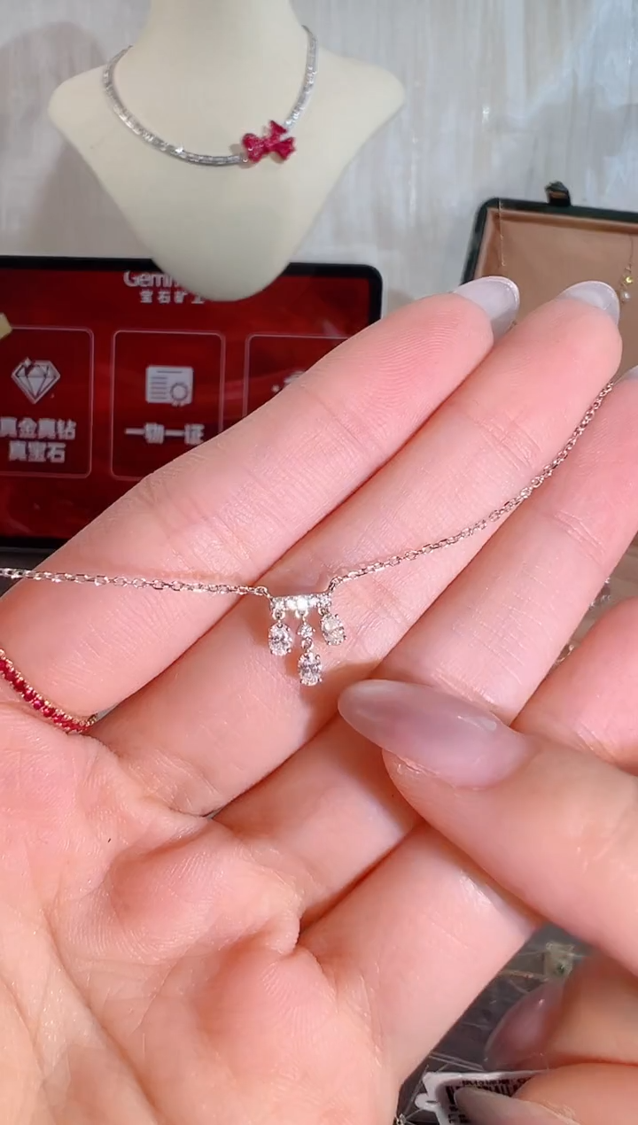 颈饰钻石18K金镶嵌BN17766#-W#45