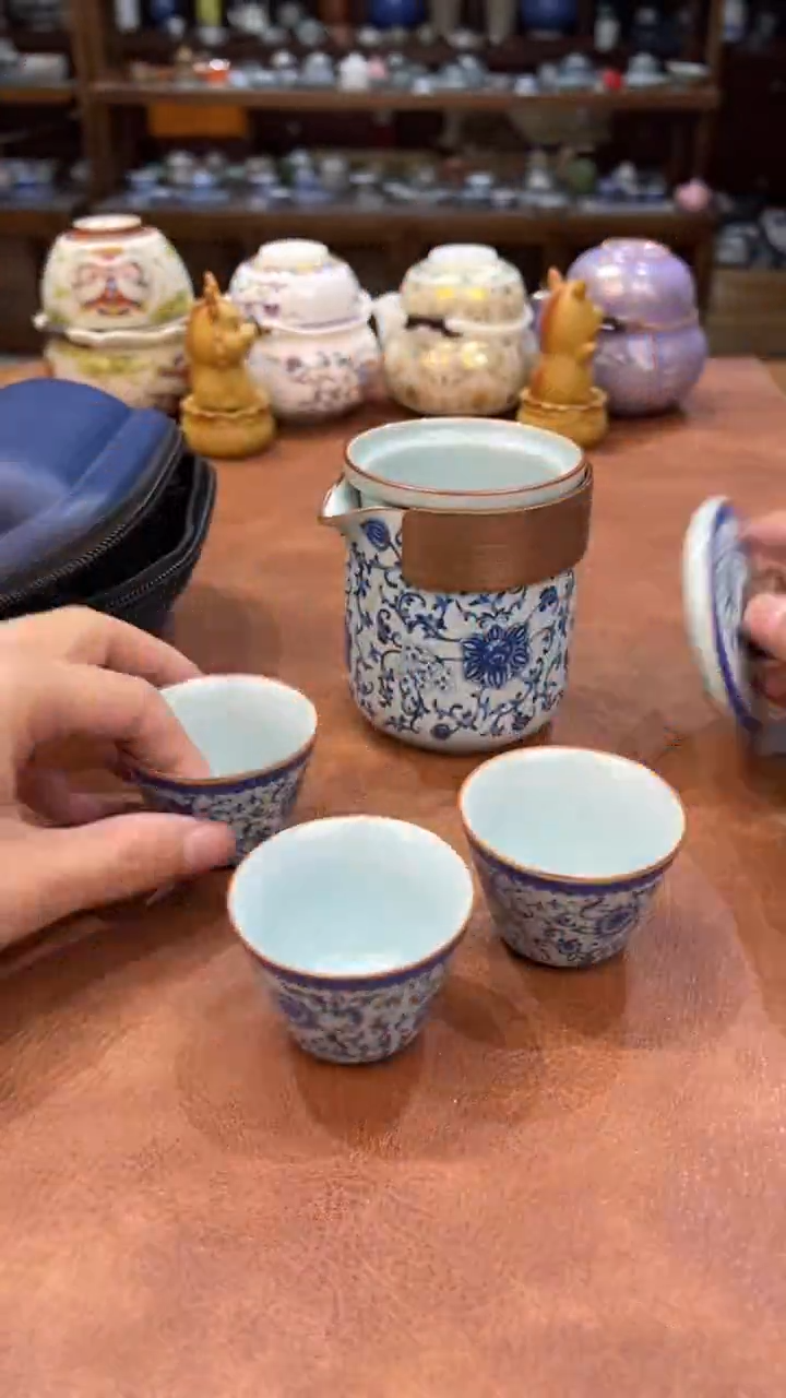 真的很便宜会开片的旅行茶具