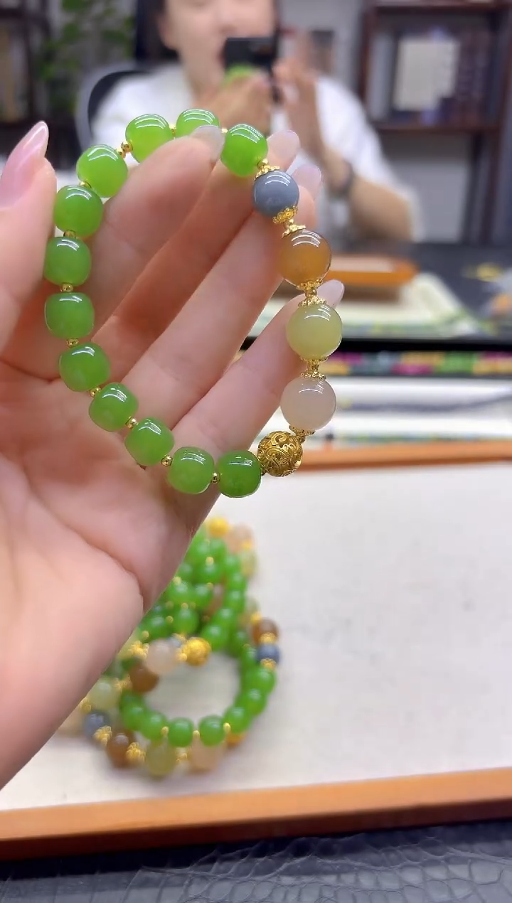未镶嵌手链和田玉DIY款S954